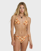 Sol Groove Tie-side Tanga Skimpy Bikini Bottom - Tangerine