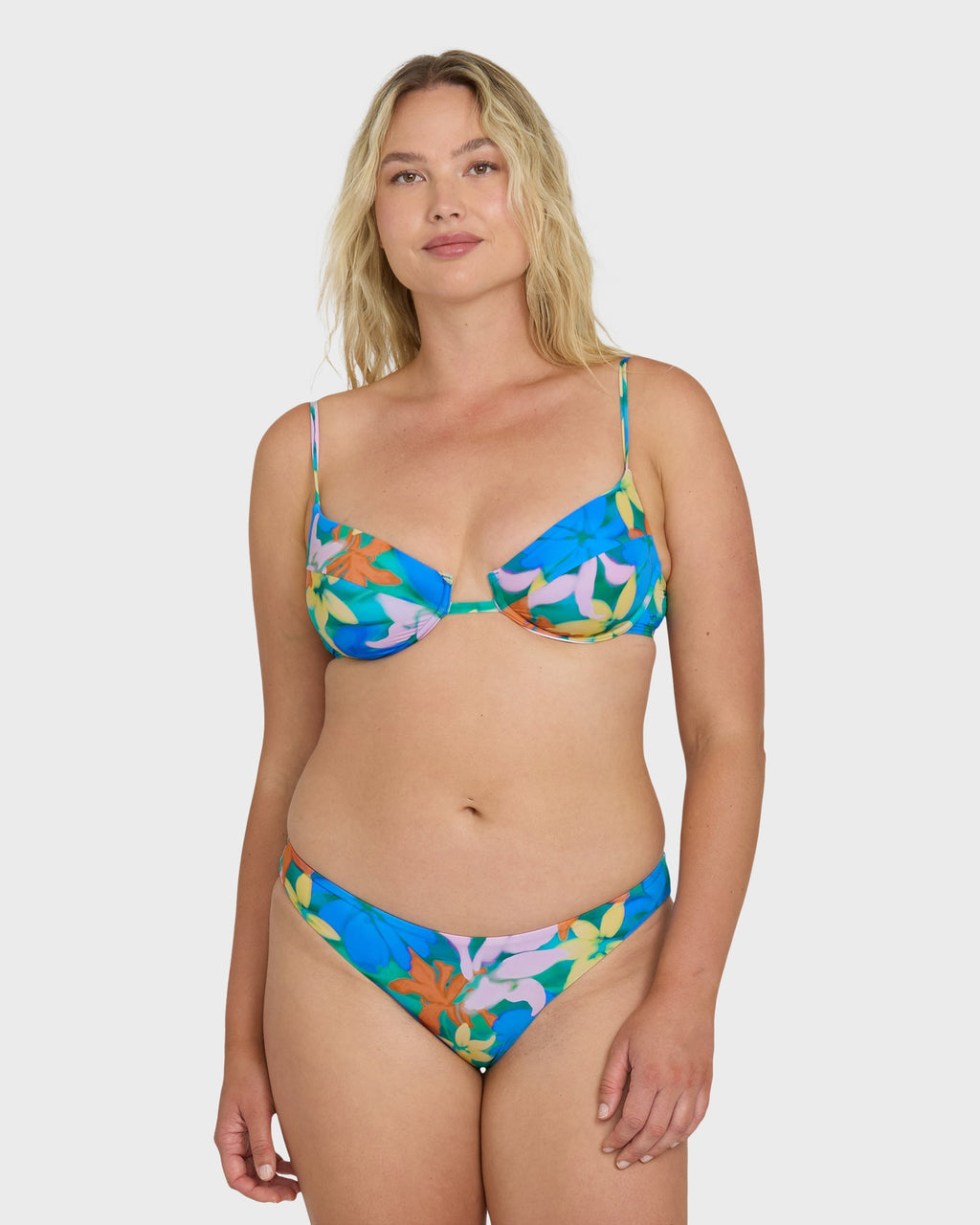 Agua Flores Bondi Medium Bikini Bottom - Blue Multi