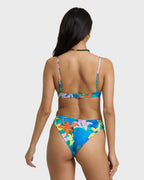 Agua Flores Bondi Medium Bikini Bottom - Blue Multi