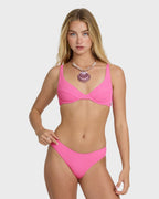 Sunrays Bondi Medium Bikini Bottom - Guava