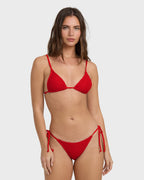 Twisted Tides Tie-side Hike Bikini Bottom - Red Aloha