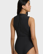 Tanlines High Neck Glider One-piece Swimsuit - Black