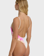 Sunny Shore Deep V One-piece Swimsuit - Salt Crystal