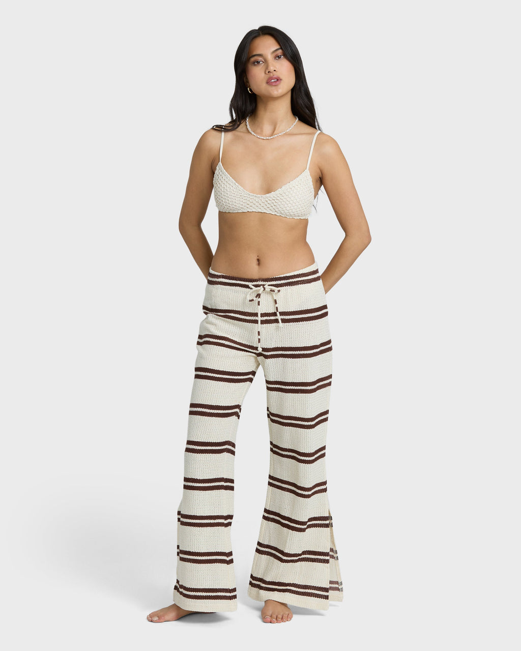 Hot Stripe Pants - Teak
