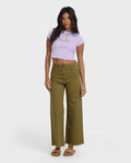 Free Fall High-Waist Twill Pants - Martini Olive