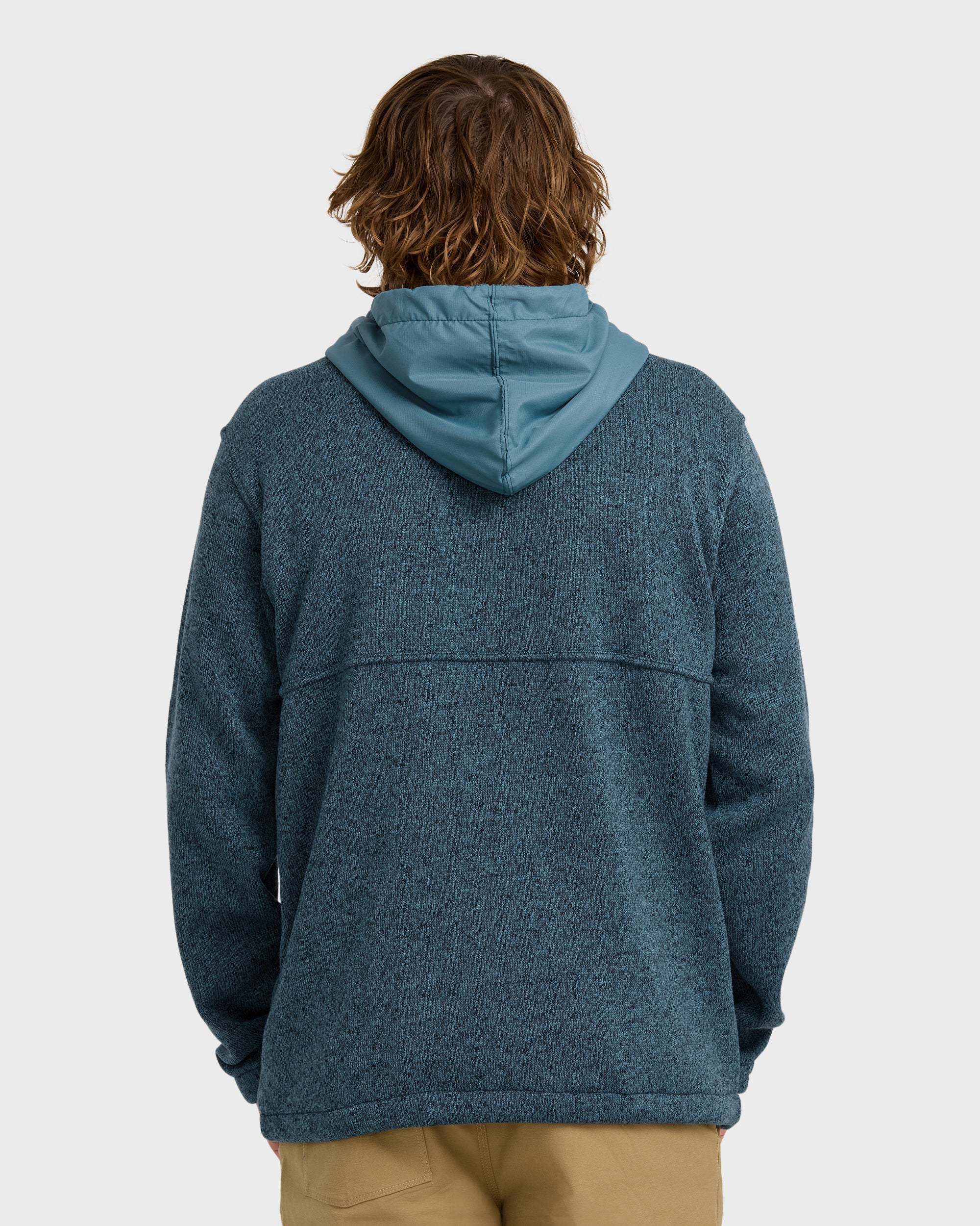 A/Div Boundary Hooded Half-Zip Pullover - Real Teal