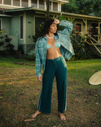 Summery Nights Sweaterpants - Spruce Green