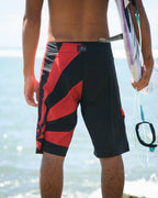 A.I. Rising Sun Pro 22 Boardshorts - Black/Red
