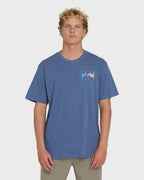 Crayon Wave Premium Short Sleeve T-Shirt - Blue Horizon