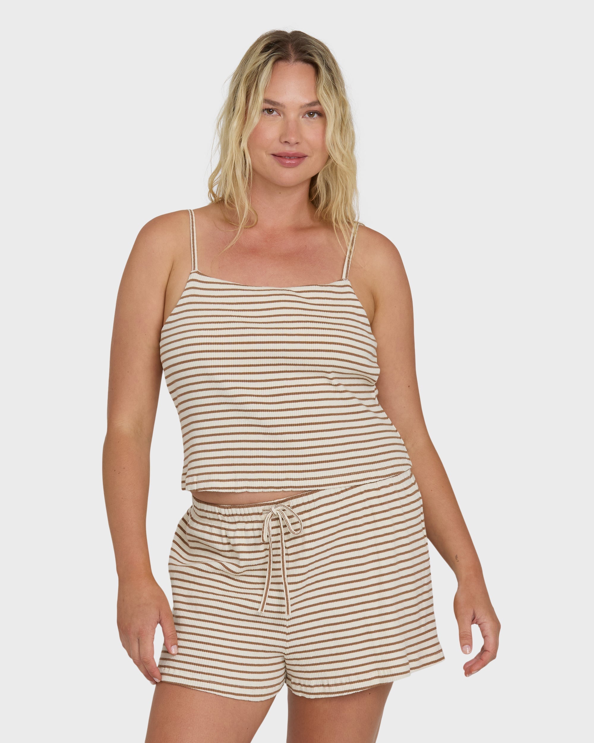 Easy Livin Tank Top - Brown Stone