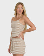 Easy Livin Tank Top - Brown Stone