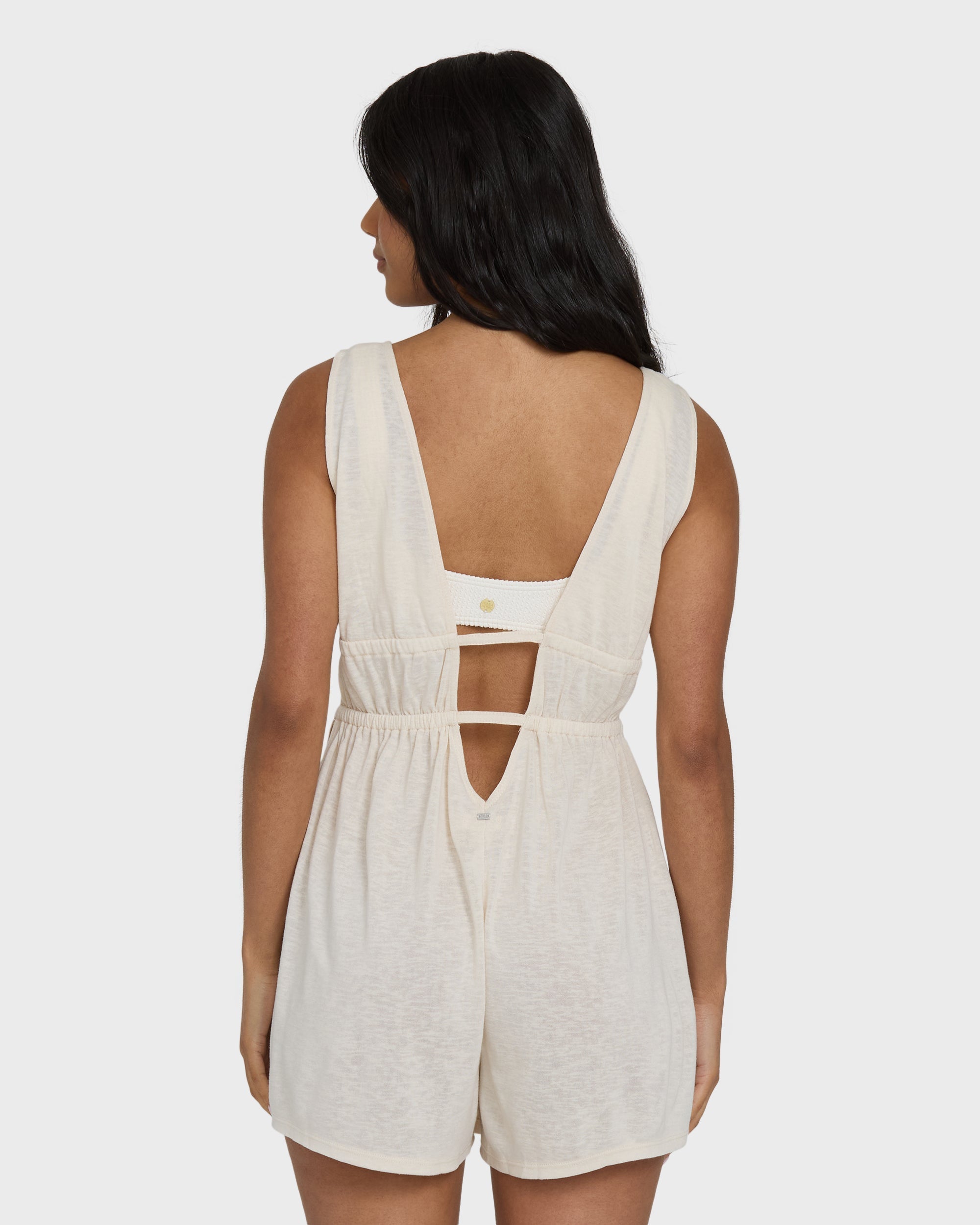 Golden Sun Romper - White Cap