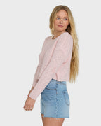 Daze Time Crewneck Sweater - Rosewater