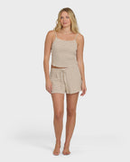 Easy Livin Knit Shorts - Brown Stone