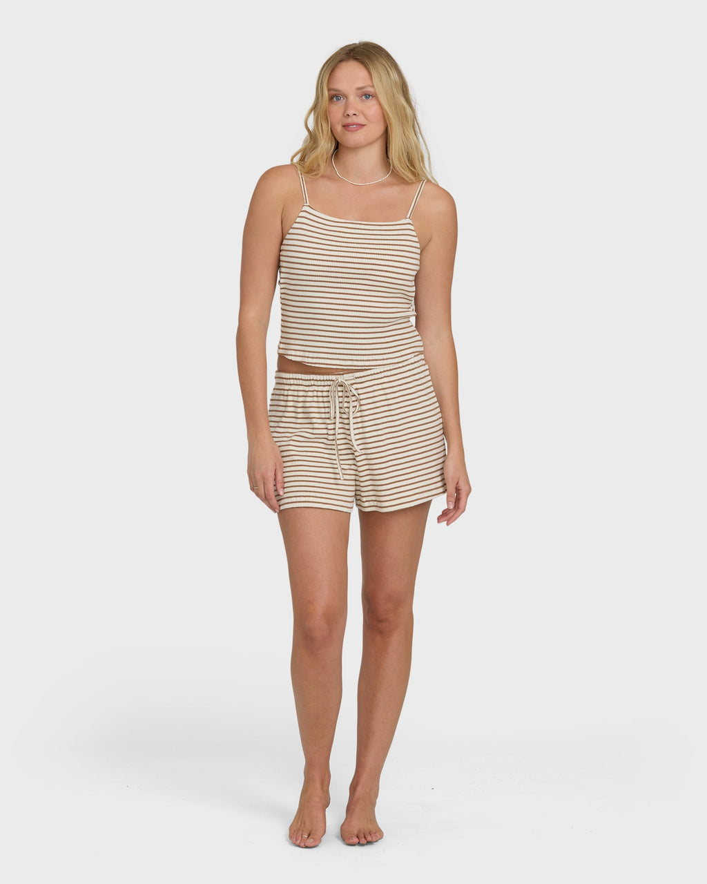 Easy Livin Knit Shorts - Brown Stone
