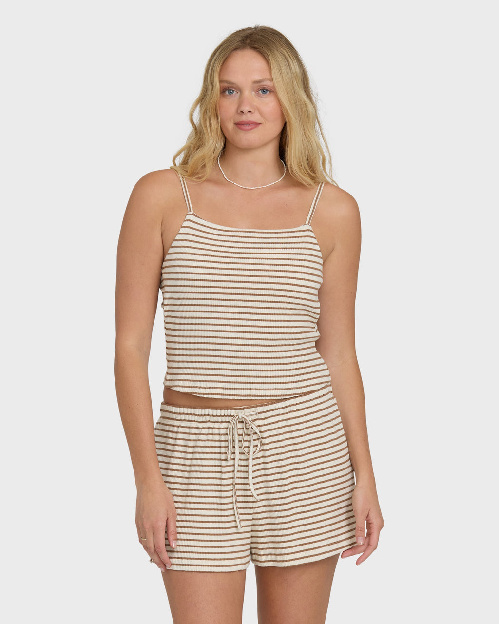 Easy Livin Knit Shorts - Brown Stone
