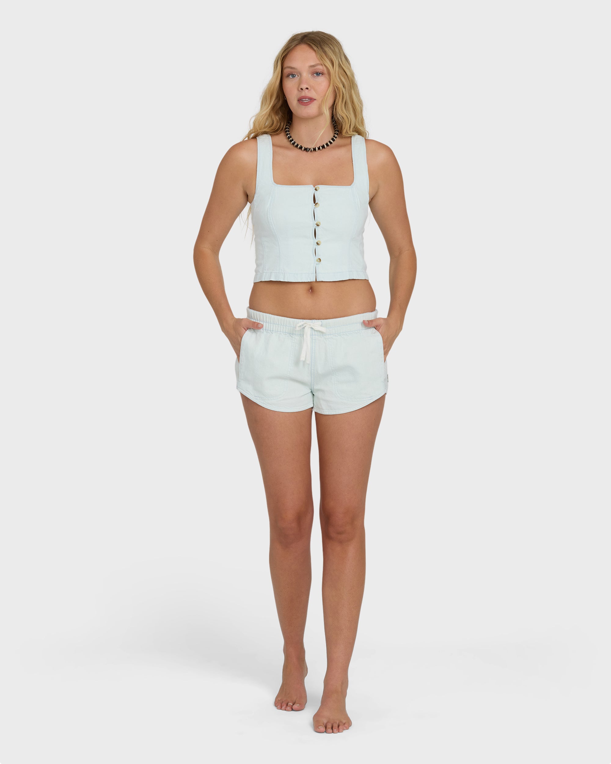 Eezy Waist Woven Shorts - Clearwater