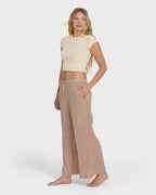 Wanderer Bitty Check Pants - Sugar Almond