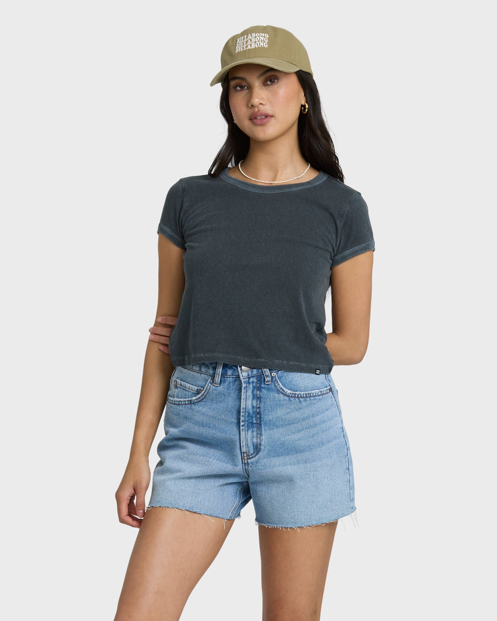 Riley Cut-Off Denim Shorts - Faded Indigo Fray