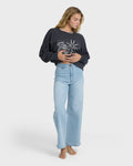 Free Fall High-Waist Denim Pants - Surf Spray