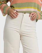Free Fall High-Waist Twill Pants - Sea Salt