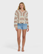 Baja Beach Hooded Sweater - Sugar Almond