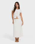 Your Call Maxi Skirt - Salt Crystal