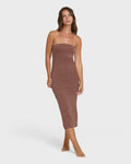 Lily Midi Knit Dress - Black Stone