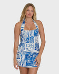 Sea Glow Mini Dress - True Blue
