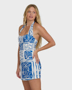 Sea Glow Mini Dress - True Blue