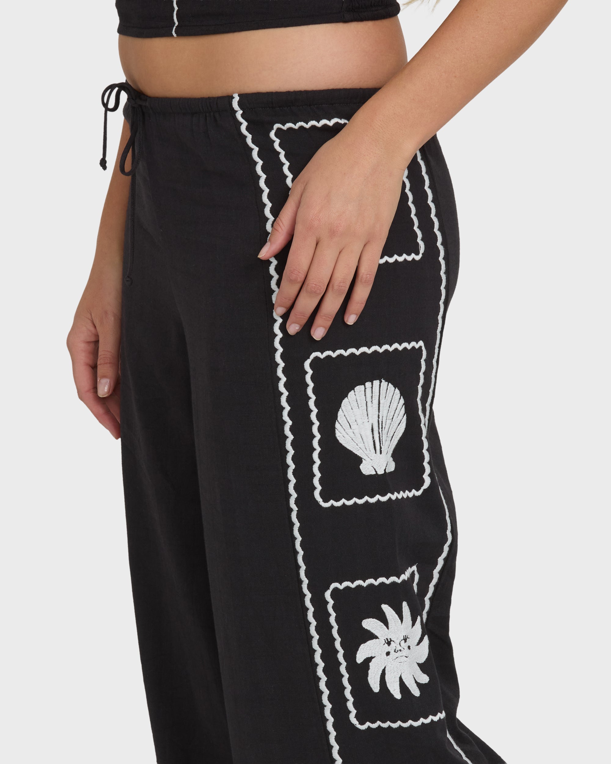Sea Side Dreamer Pants - Black Sands