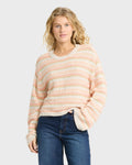 Bright Sol Crewneck Sweater - Light Peach