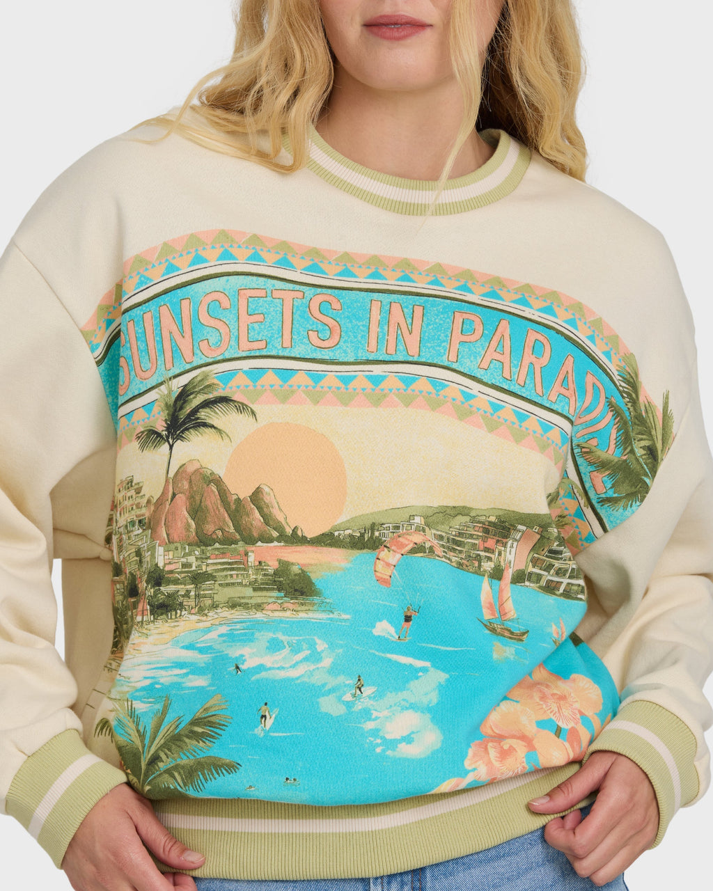 Summer Dreams Kendal Crewneck Sweatshirt - White Cap