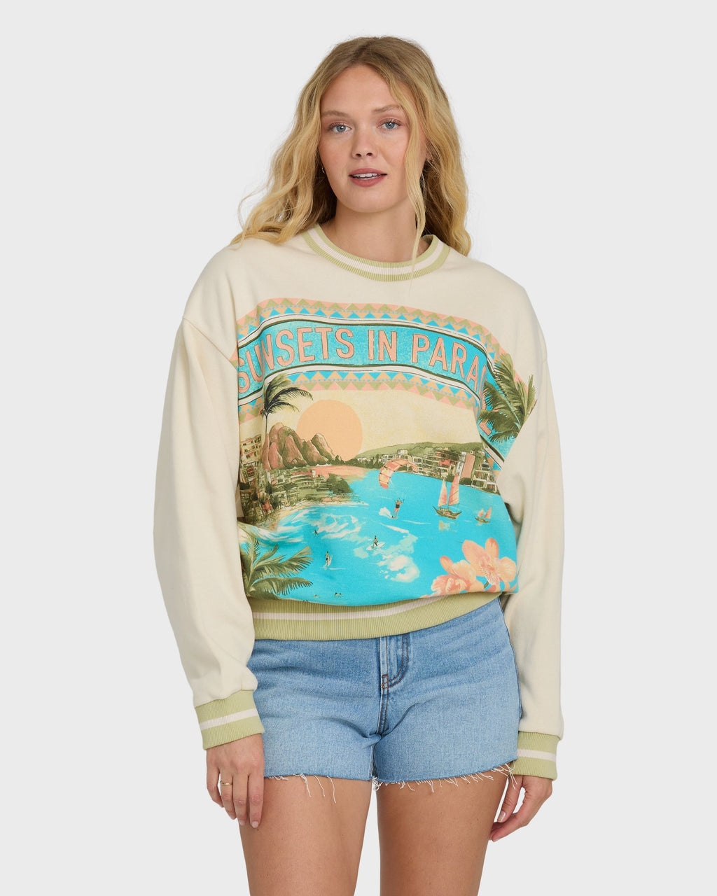 Summer Dreams Kendal Crewneck Sweatshirt - White Cap