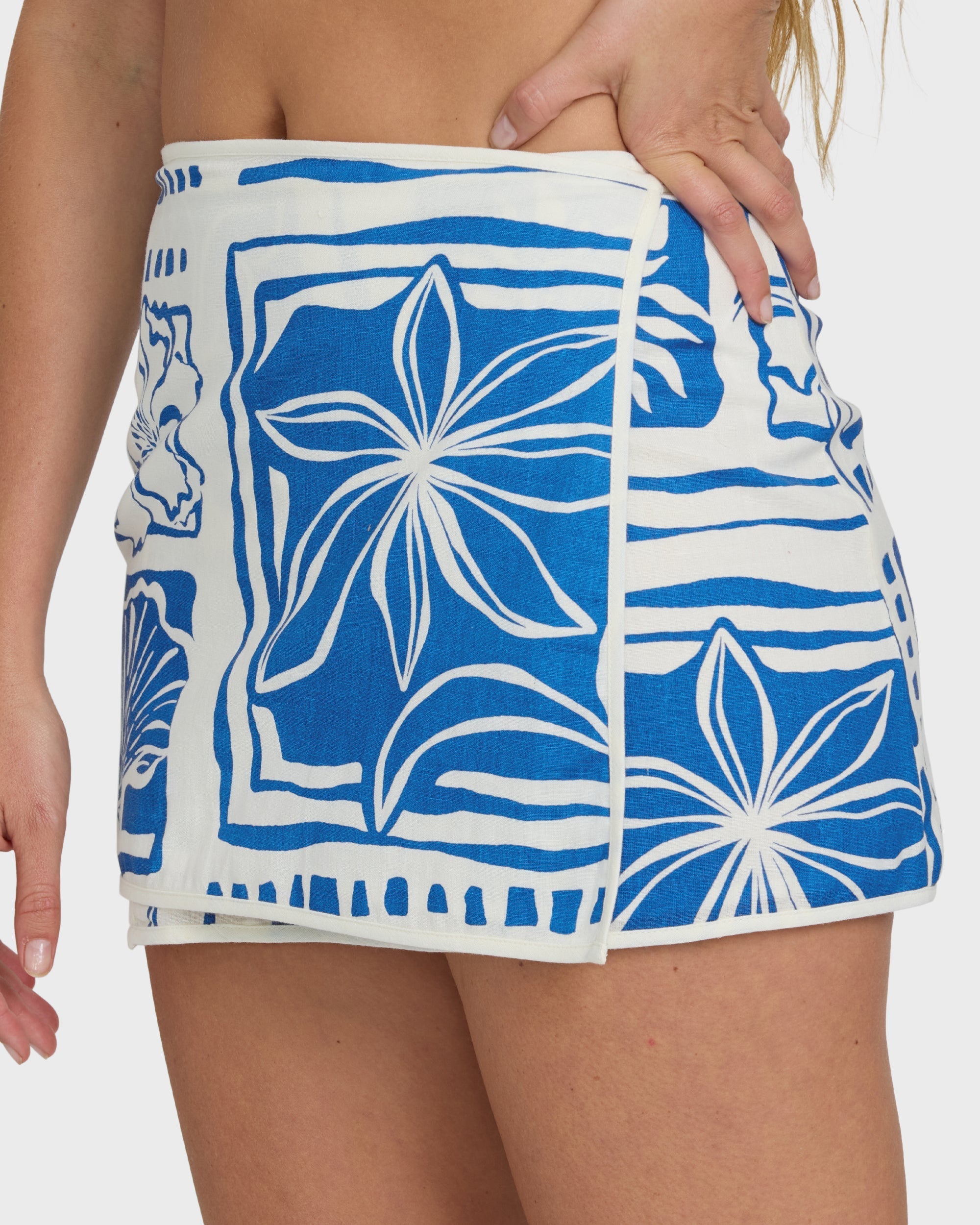 Sea Glow Mini Skirt - True Blue