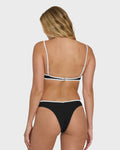 Tanlines Bound V Hike Bikini Bottoms - Black Pebble