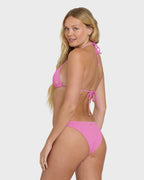 Summer High Triangle Bikini Top - Party Pink