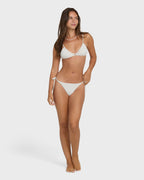Summer Hi Yd Tie-side Tanga Skimpy Bikini Bottom - Salt Crystal