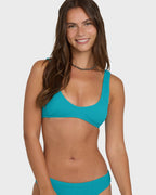 Summer Hi Scoop Tank Bikini Top - Bright Marine