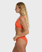 Summer Hi Scoop Tank Bikini Top - Hot Coral