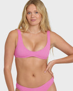Summer Hi Scoop Tank Bikini Top - Party Pink