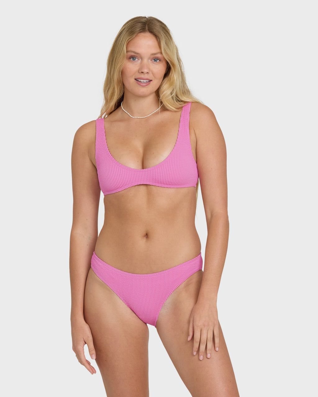 Summer Hi Scoop Tank Bikini Top - Party Pink