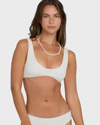 Summer Hi Scoop Tank Bikini Top - Salt Crystal
