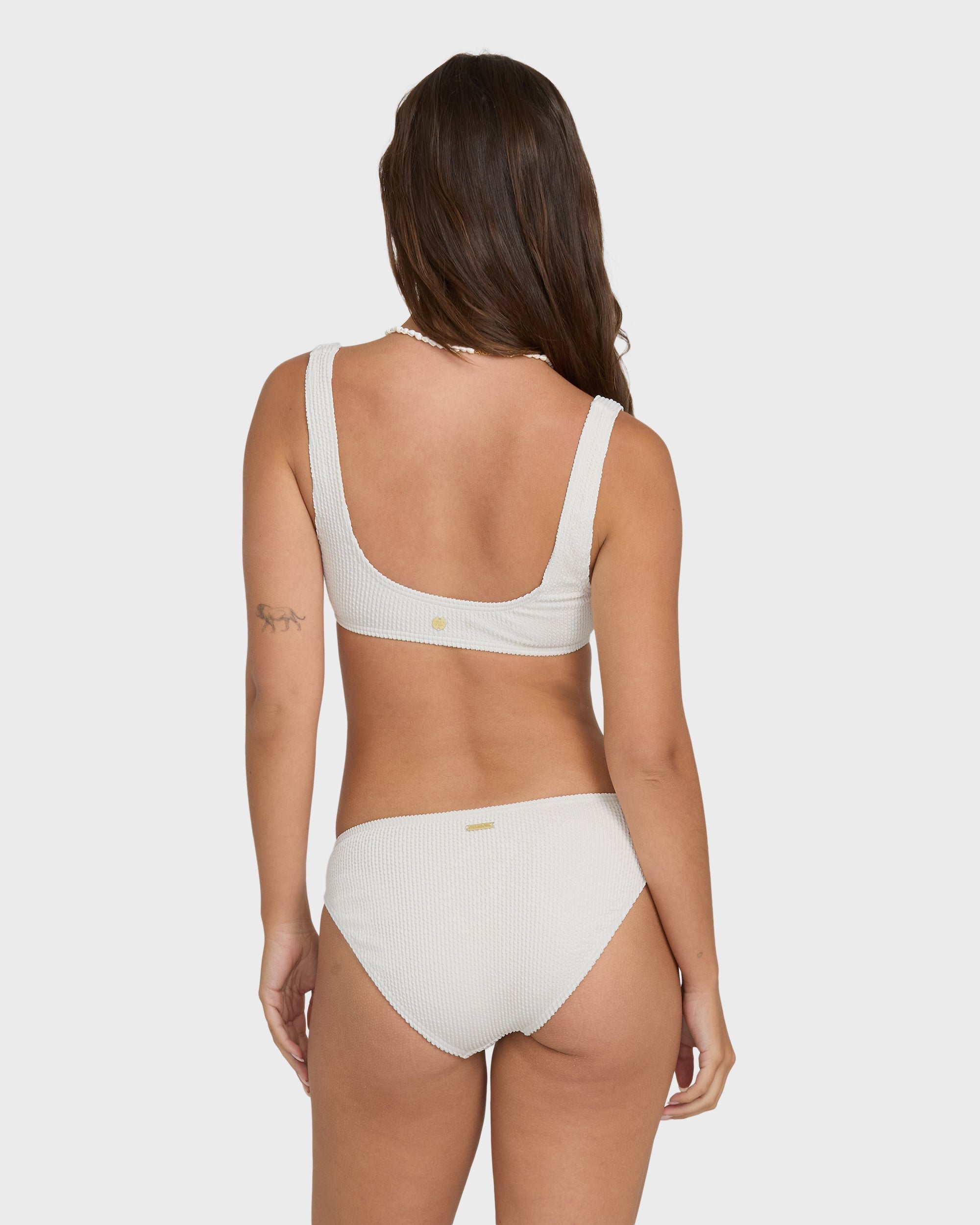 Summer Hi Scoop Tank Bikini Top - Salt Crystal