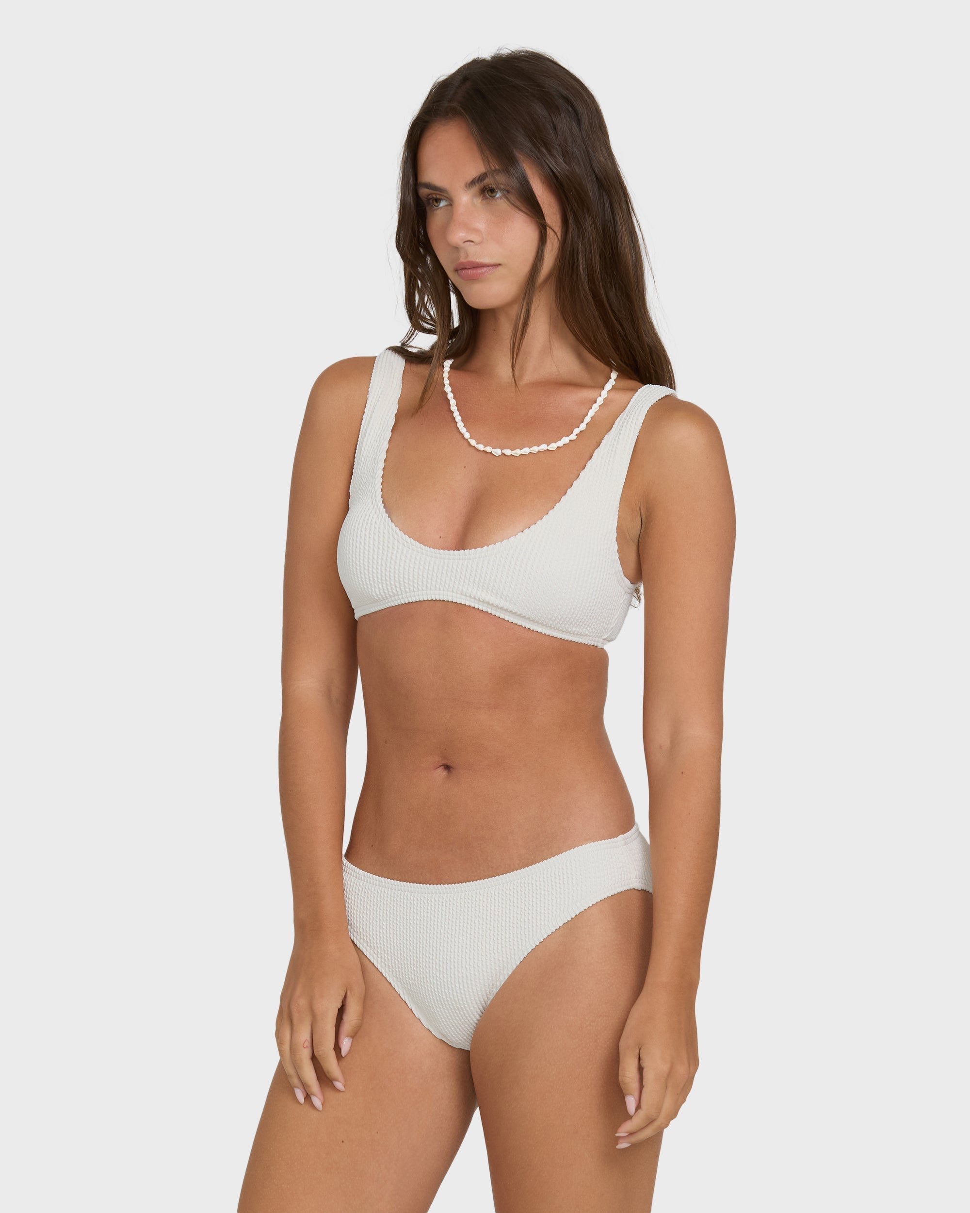 Summer Hi Scoop Tank Bikini Top - Salt Crystal