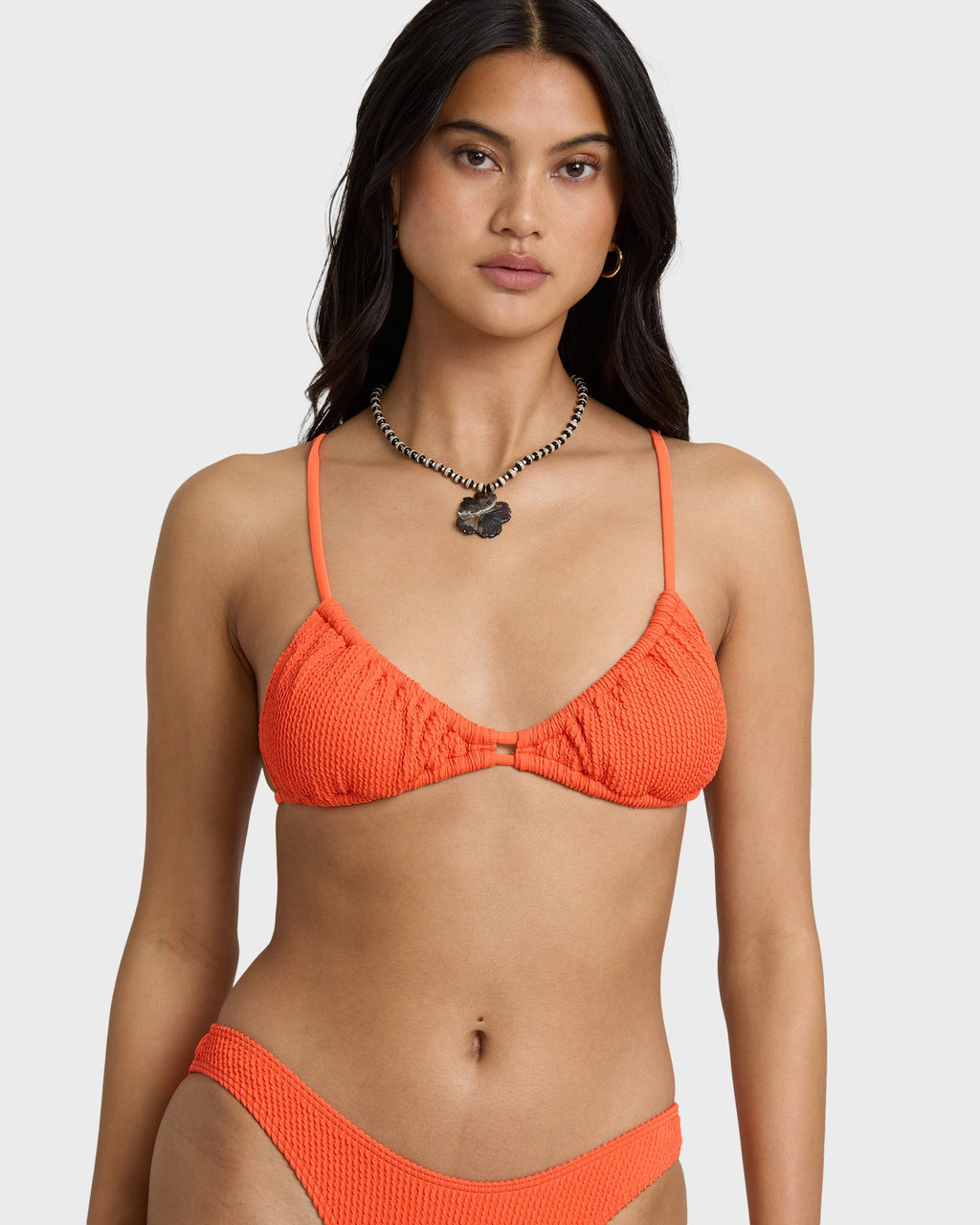 Summer Hi Teagan Bralette Bikini Top - Hot Coral