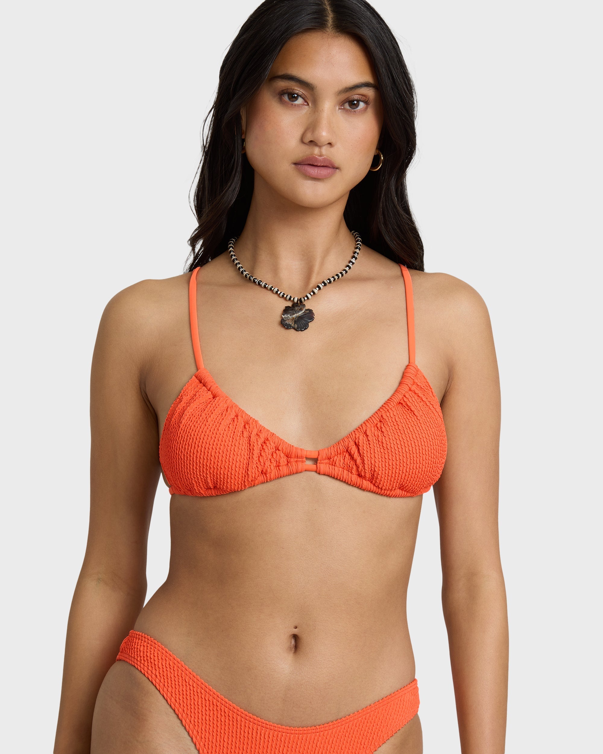 Summer Hi Teagan Bralette Bikini Top - Hot Coral
