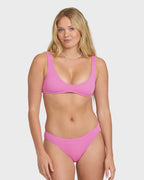 Summer Hi Lowrider Full Bikini Bottoms - Party Pink