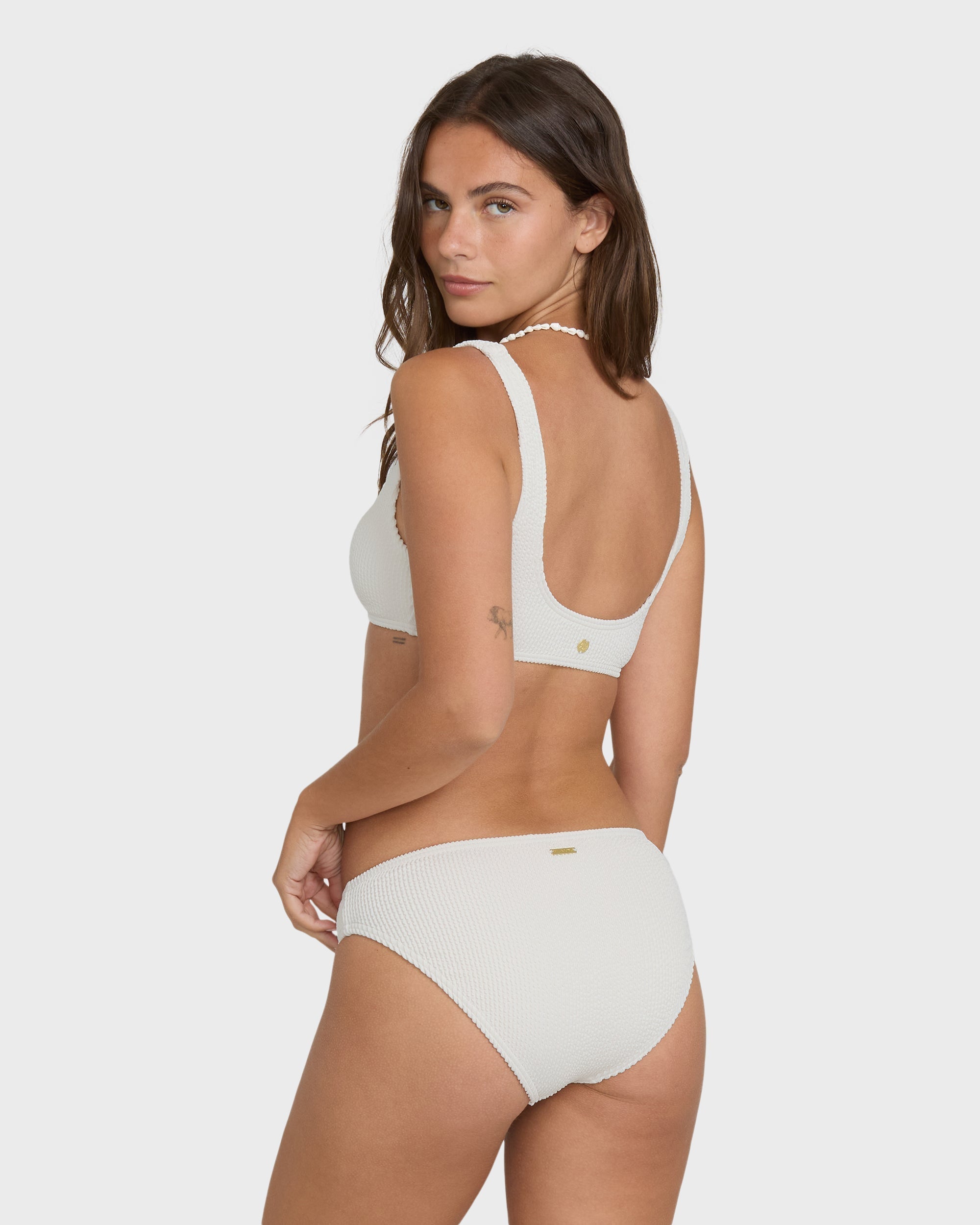 Summer Hi Lowrider Full Bikini Bottoms - Salt Crystal