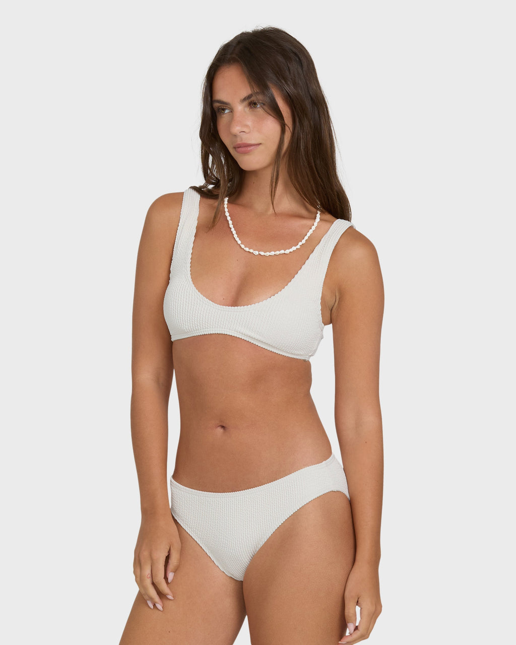 Summer Hi Lowrider Full Bikini Bottoms - Salt Crystal